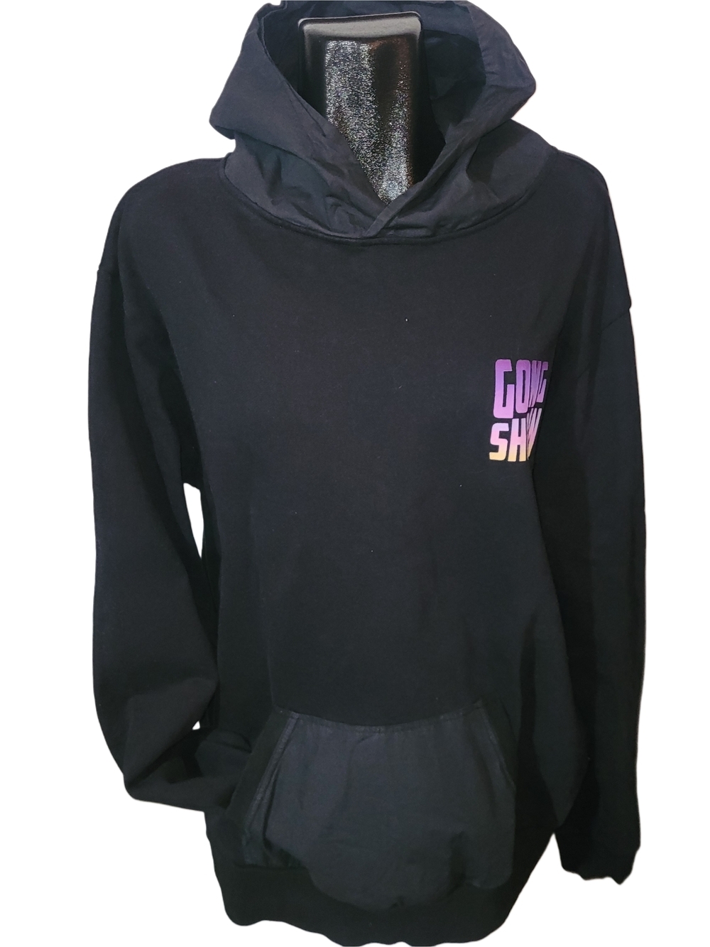 Gong Show Hockey Apparel Black Pullover Hoodie with Logo Size XXL